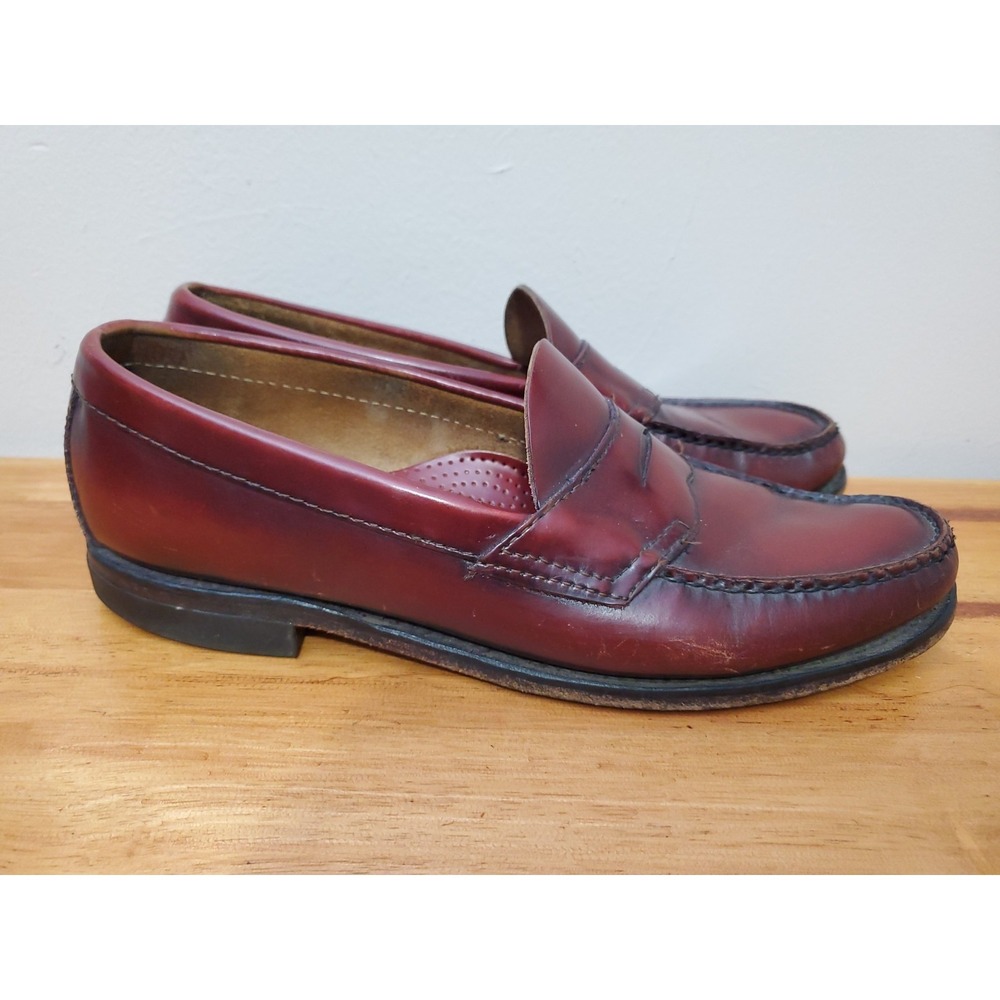 Gh Bass Weejuns Penny Loafers Men's 10.5 Leather Slip On Dress Shoes Oxblood View 2